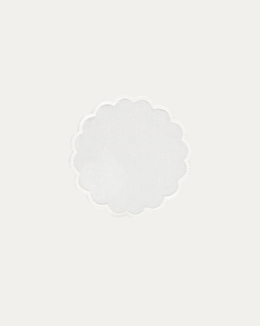 Scallop Coaster, White
