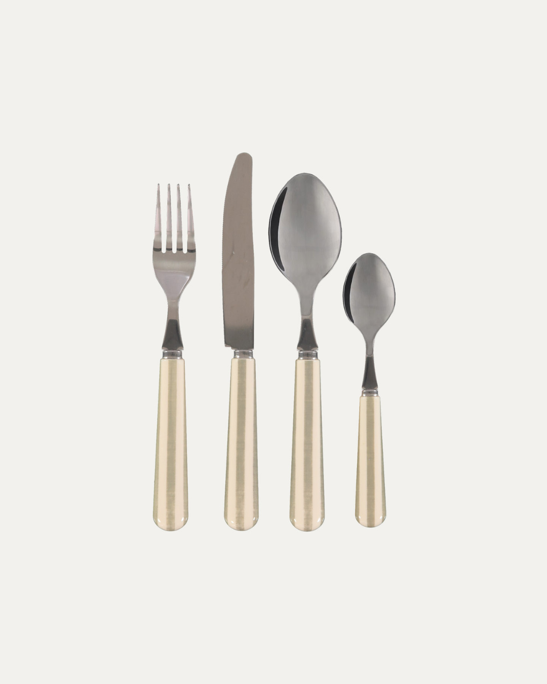 Cutlery Set, Gray and Pearl Striped (24 pieces)