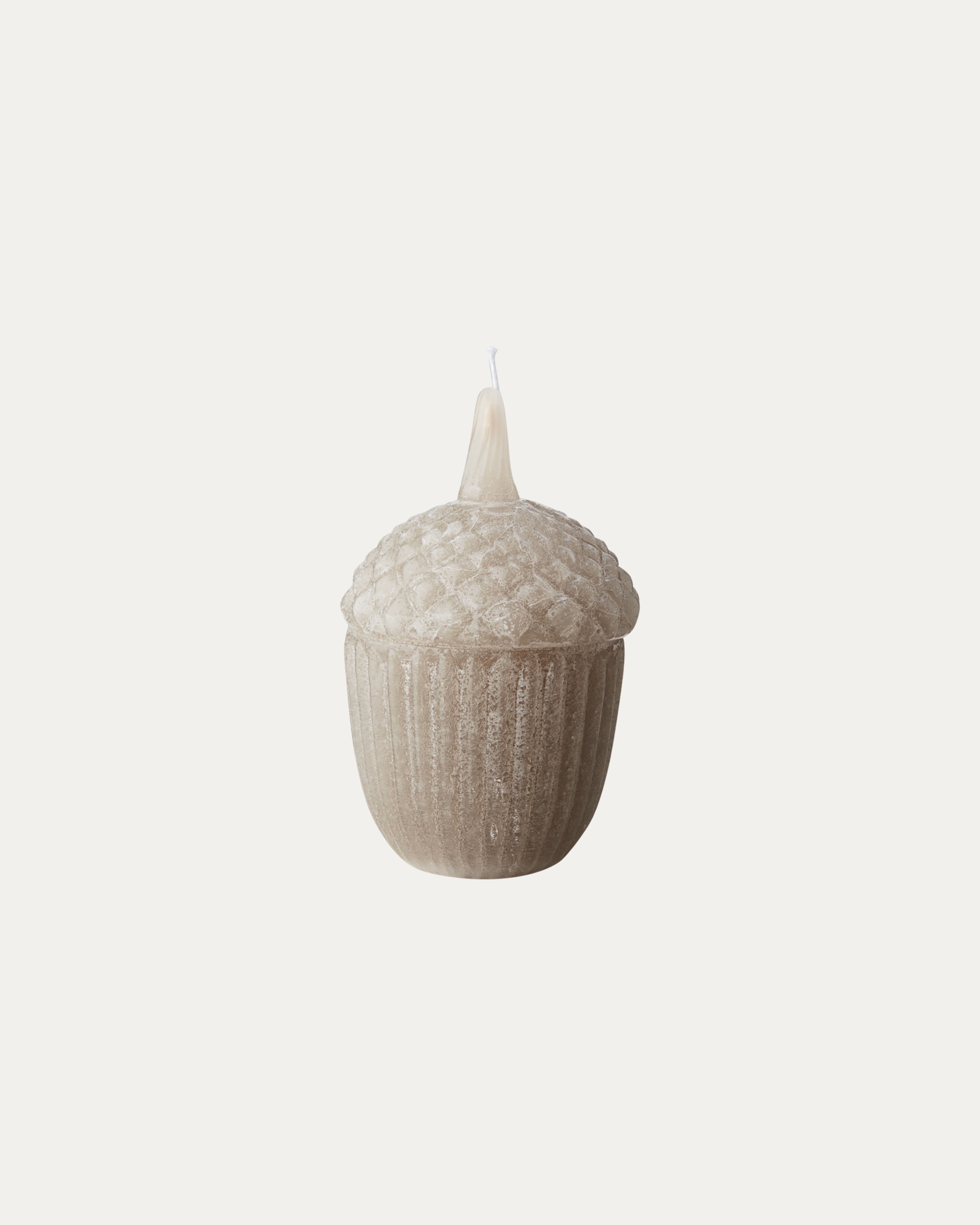 Decorative Acorn Candle, Gray