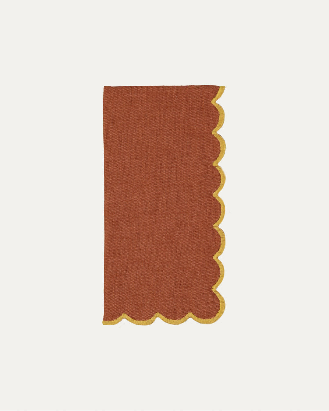 Aurora Napkin, Terracotta with Yellow