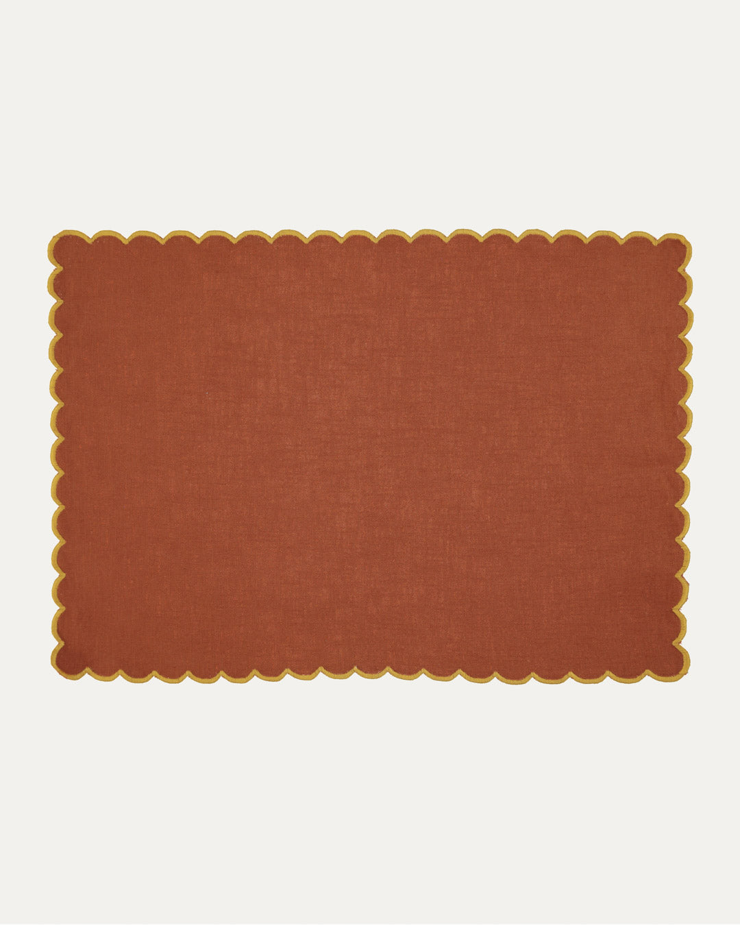 Greta Napkin, Terracota with Yellow