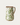 Stoneware Vase with Green Flowers