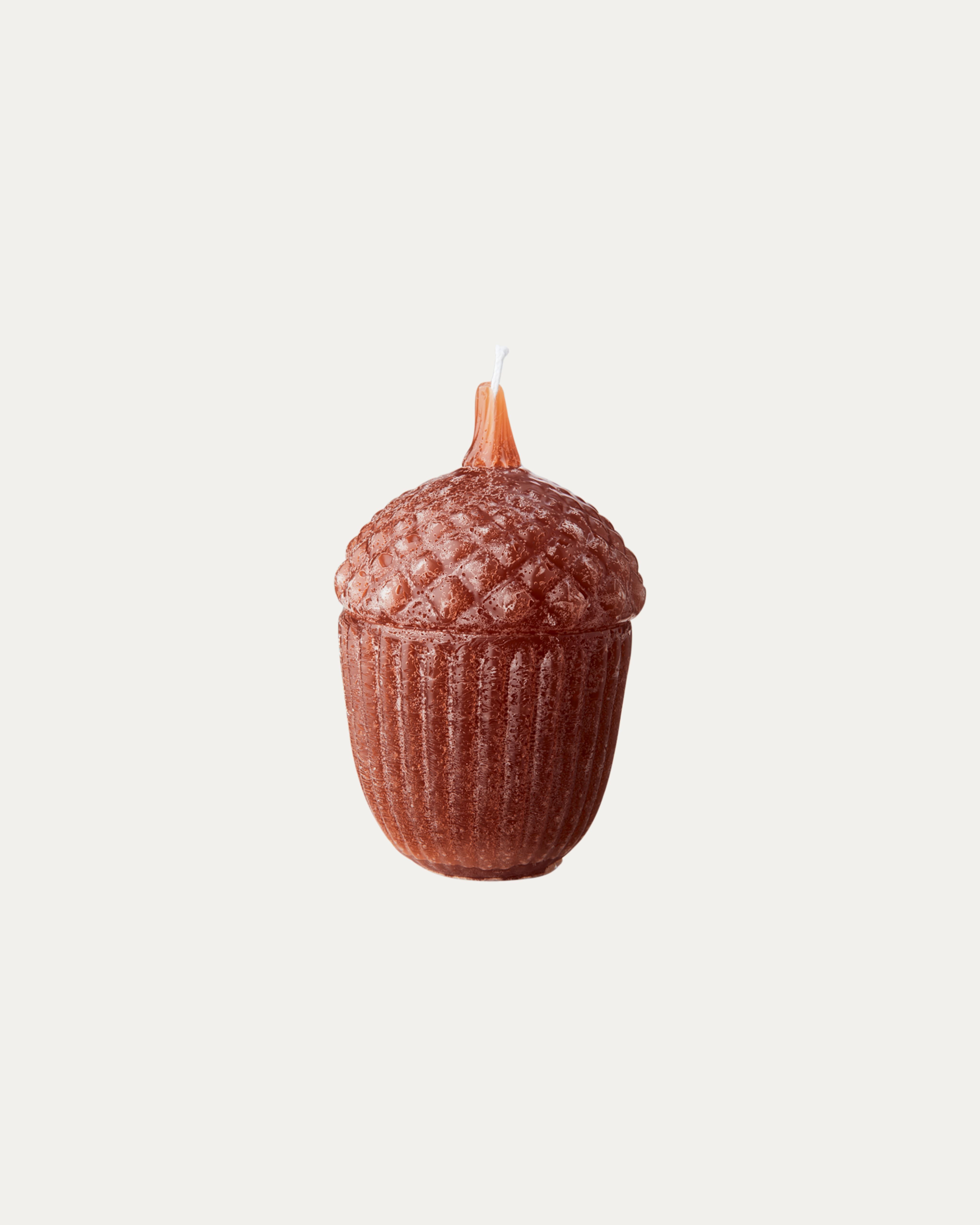 Decorative Acorn Candle, Beige