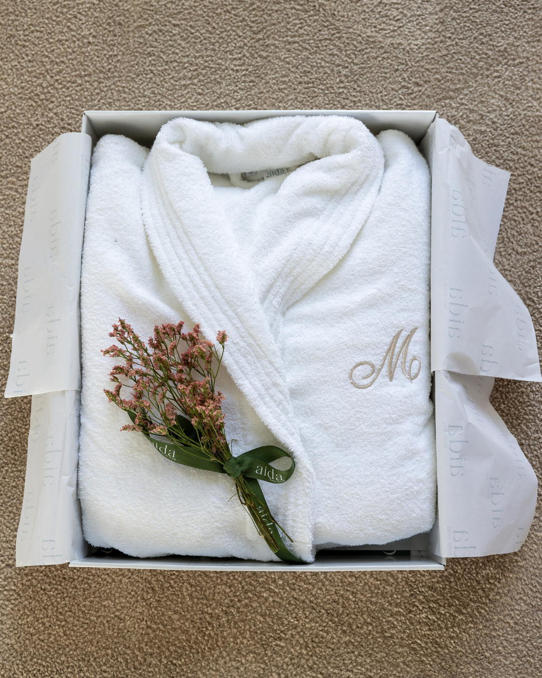 Comfort Set - Personalized White Terry Robe
