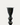 Bodo candlestick 12cm, Black