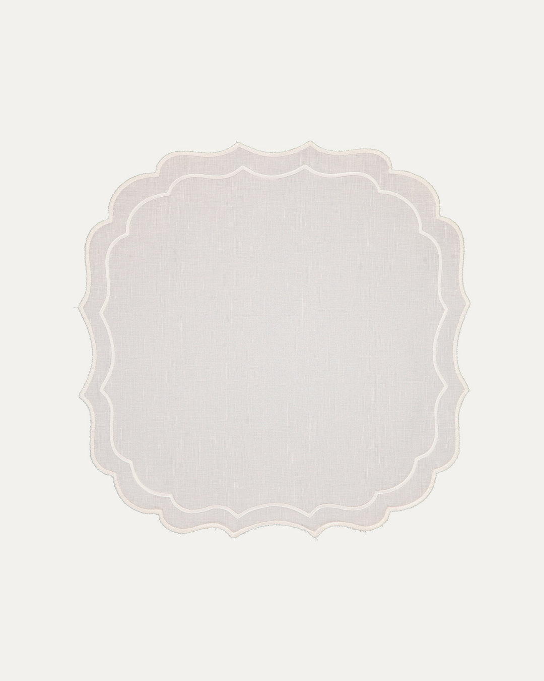 Greta Placemat, White on White