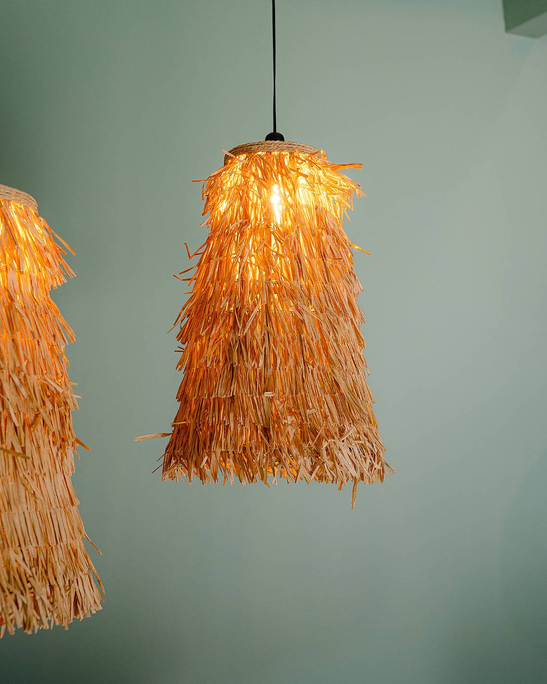 Natural Fiber Ceiling Lamp 35 X 35 X 50 CM