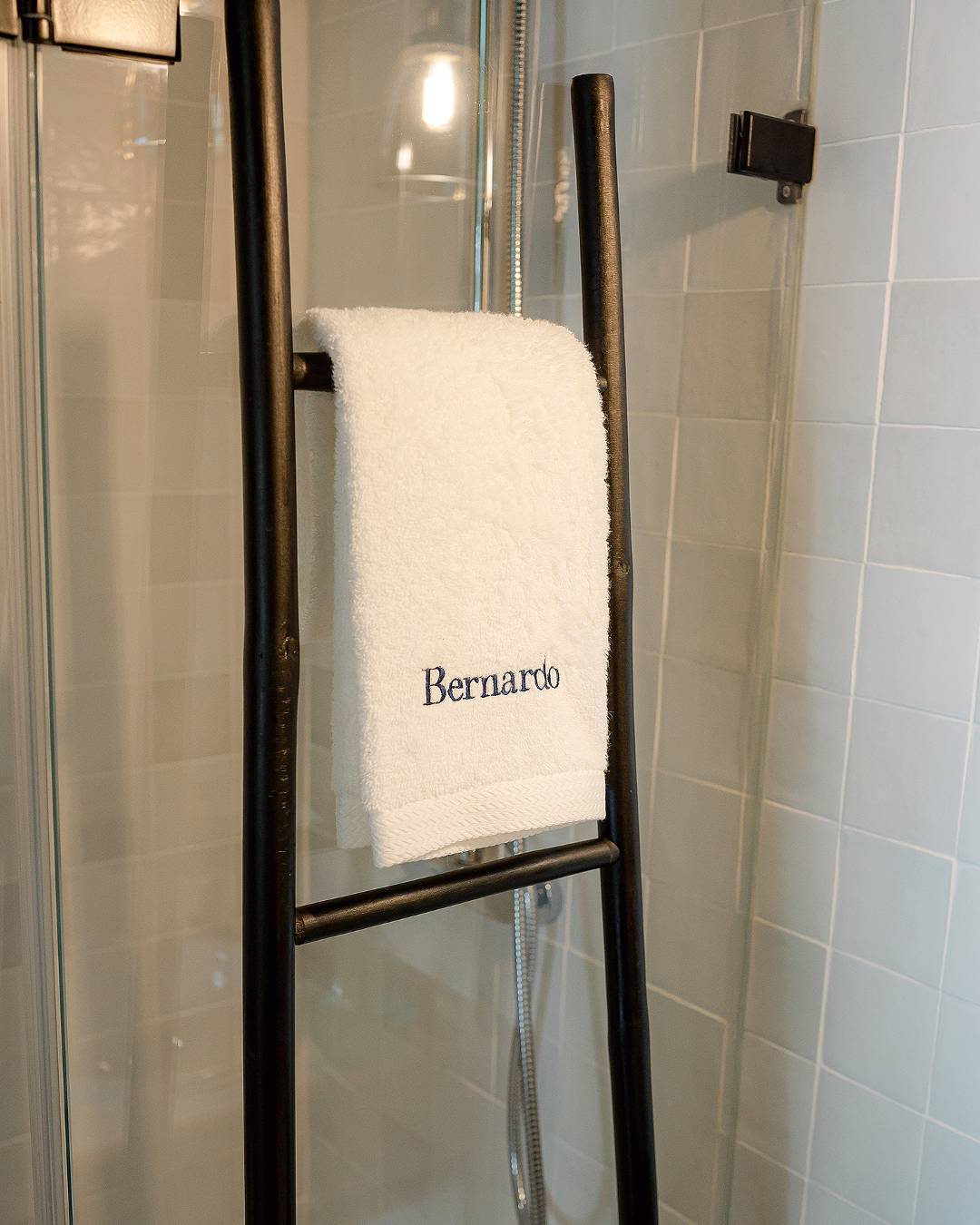 White Personalized Bath Towel 