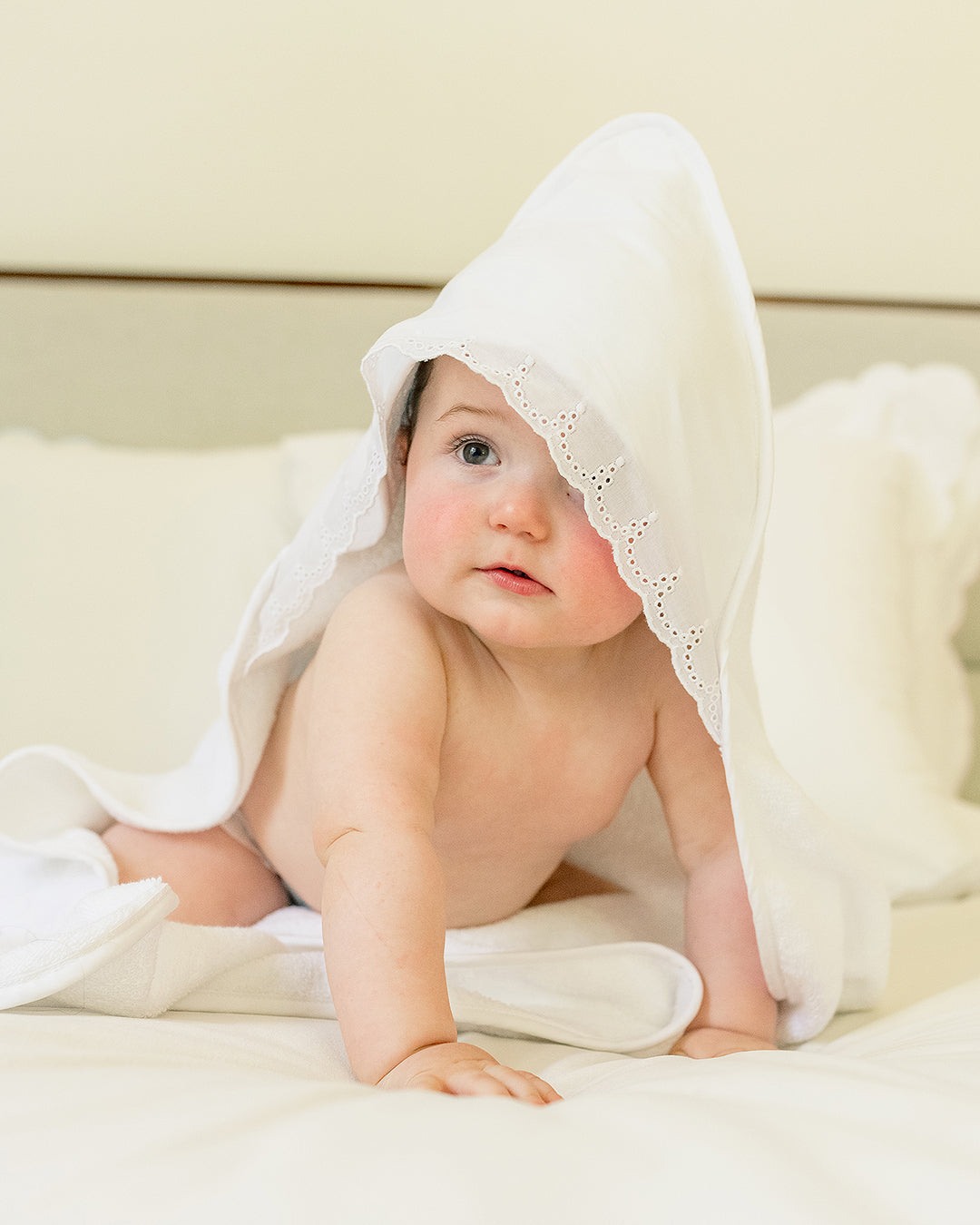 Baby Bath Towel with Lace Hood
