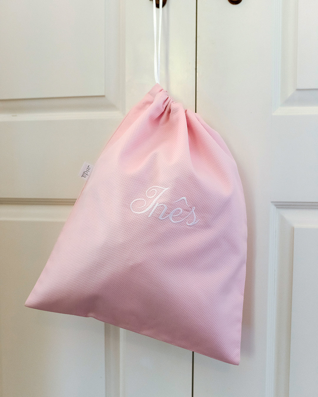 Customizable Tie Bag, Baby Pink
