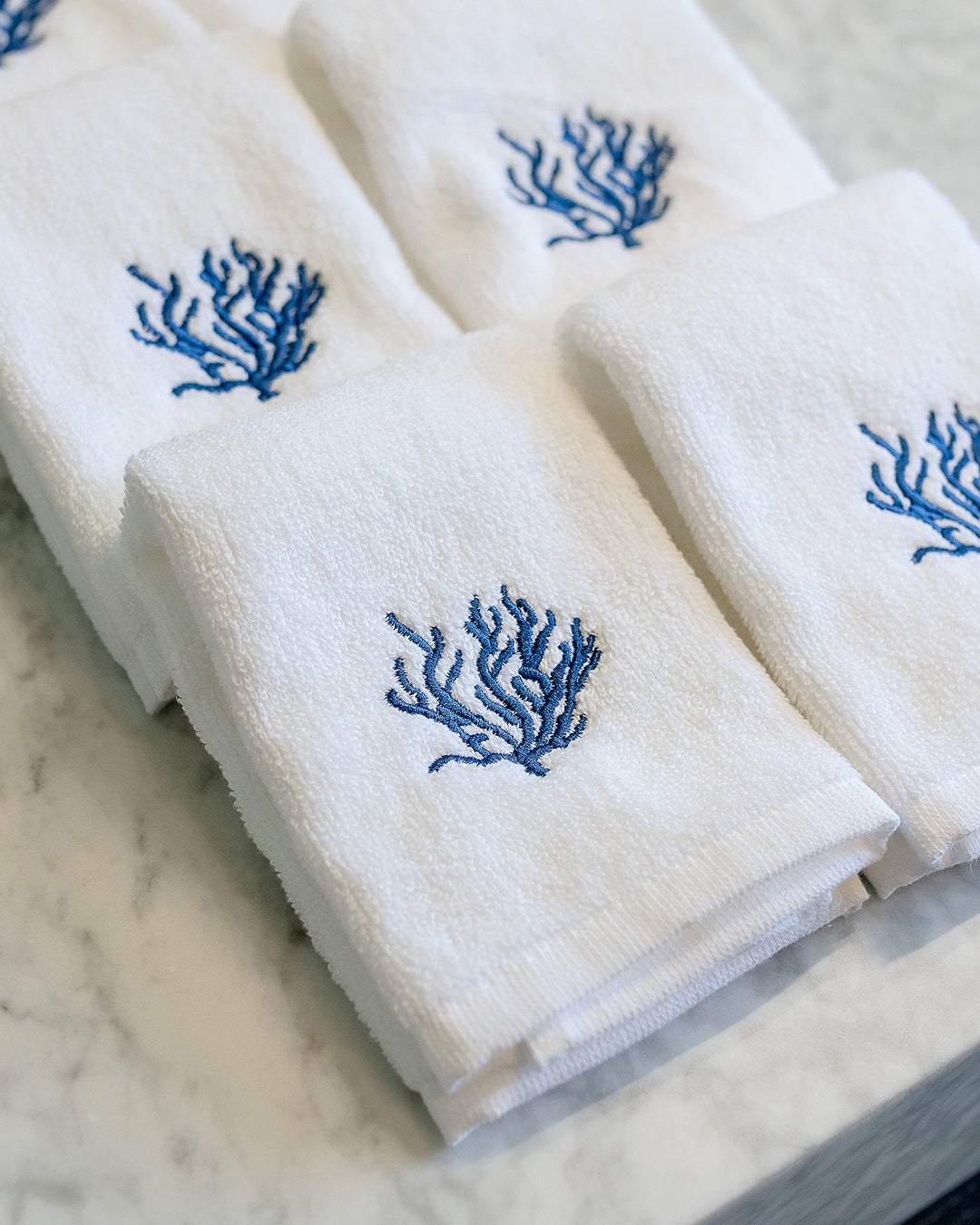 Blue Coral Hand Towel 