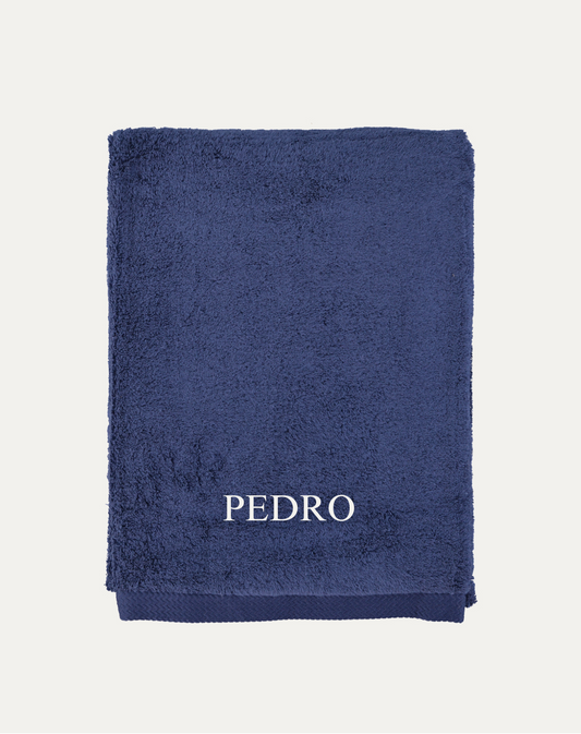 Toalha de Banho Azul Personalizada