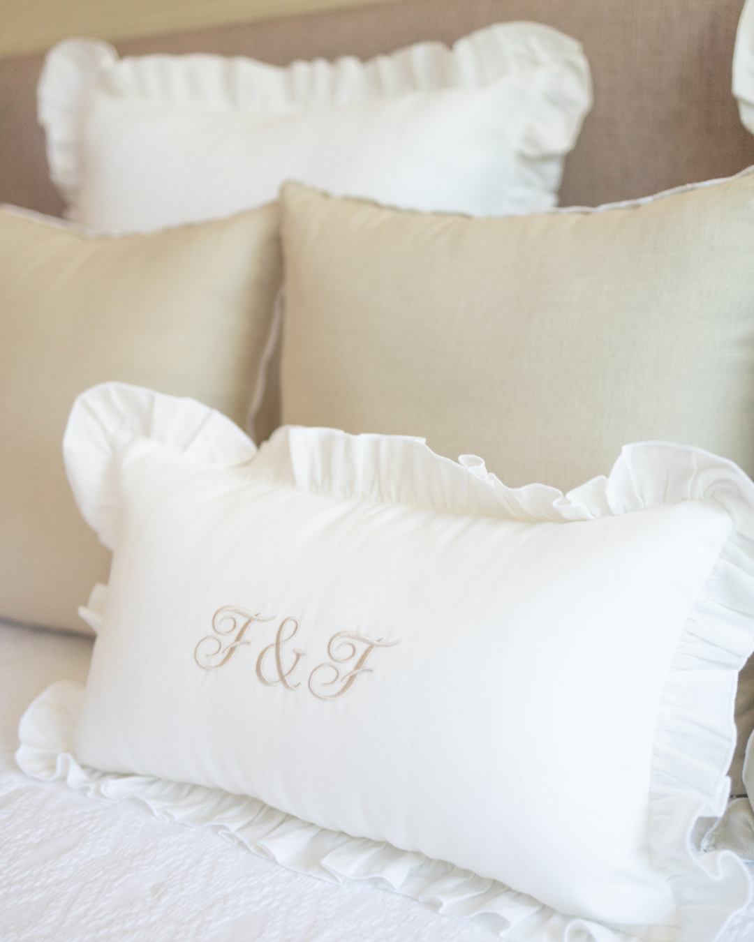 Customizable Ruffle Cushion Cover